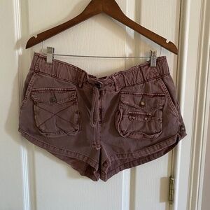 FREE PEOPLE Waimea Cargo Shorts Mink (Brown)